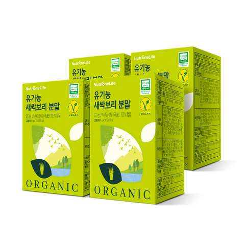 Nutrione Organic Barley Sprout Powder Stick with Policosanol 30 sticks x 4
