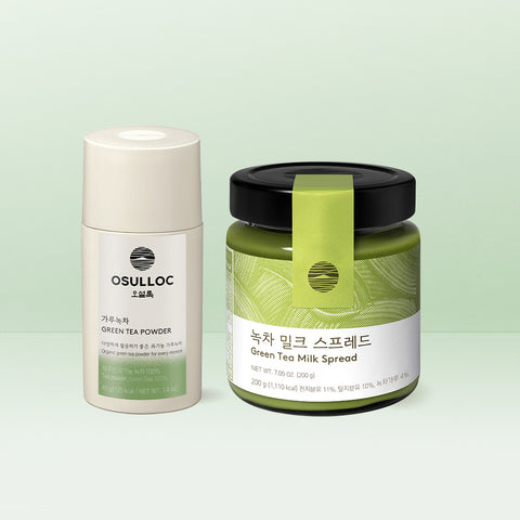 OSULLOC Powdered Green Tea + Green Tea Milk Spread 40g