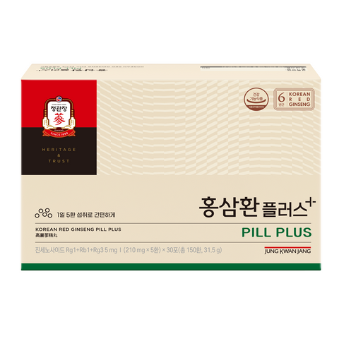 JungKwanJang Red Ginseng Hwan Plus 210 mg (150 Pills)