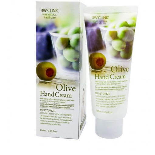 3W CLINIC Moisturizing Olive Hand Cream 100ml