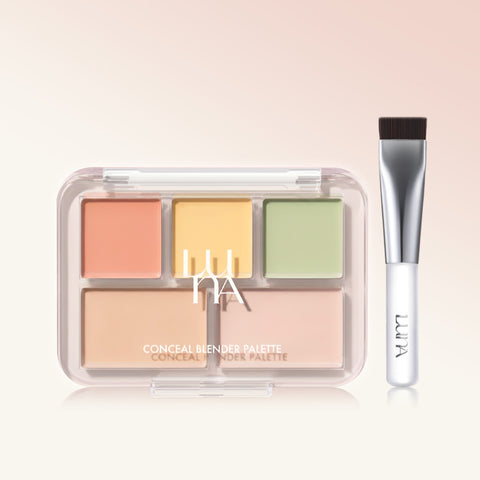 Luna Conceal Blender Palette 6g (+ Mini Pore Brush)