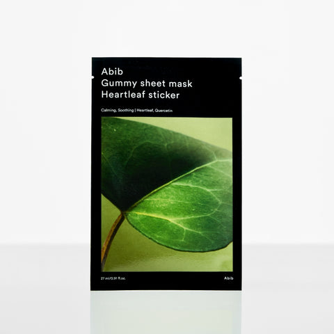 Abib Gumddakji Sheet Mask - Houttuynia Sticker (10 Sheets)