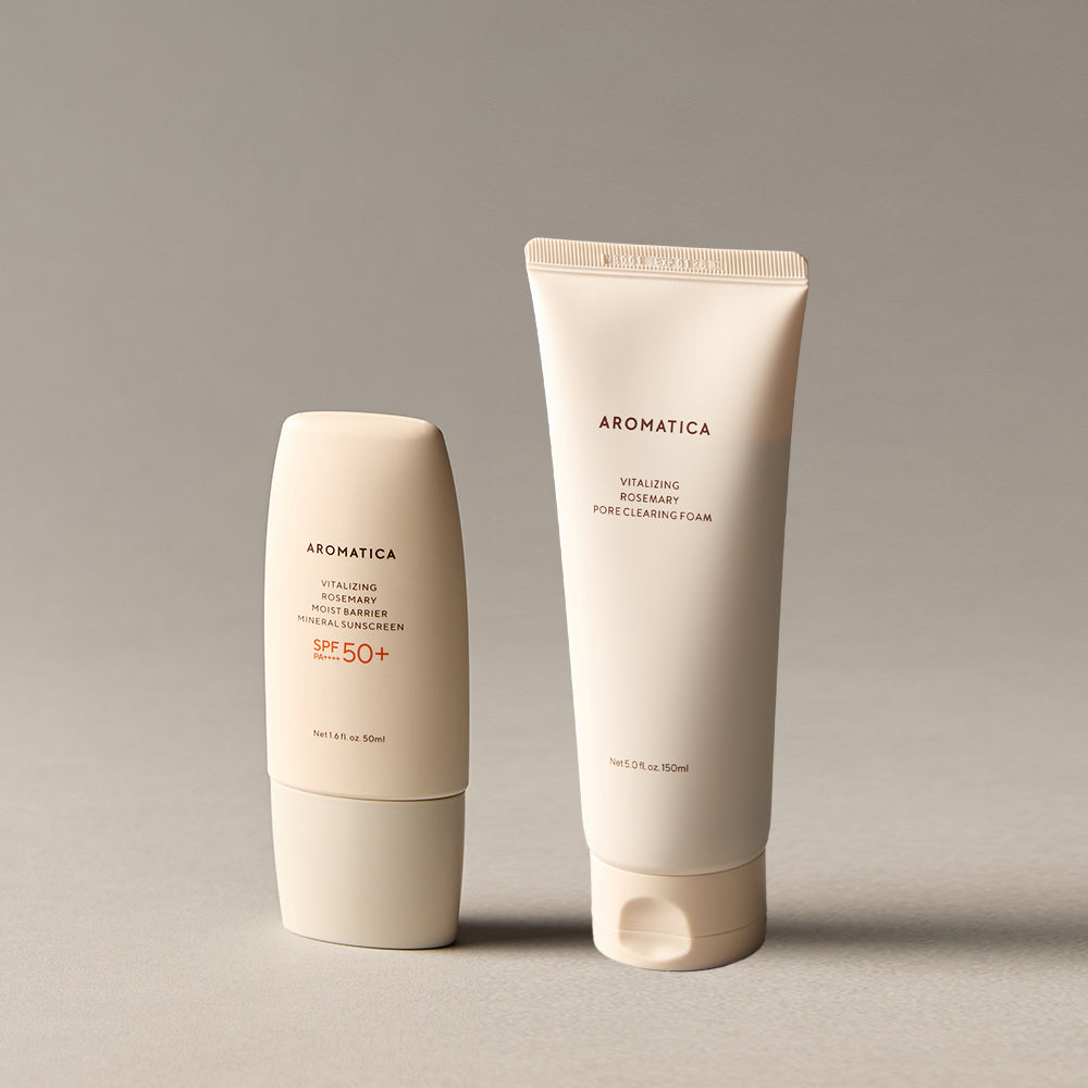 Aromatica Vitalizing Rosemary Clearing Foam & Sunscreen 2-Piece Set