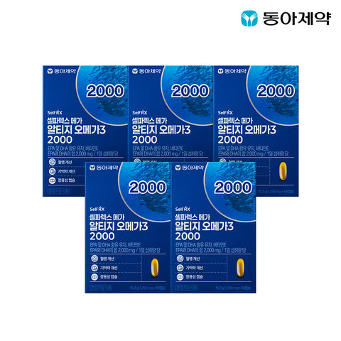 Dong-A Pharm Selparex Mega rTG Omega-3 2000 60 Capsules x 5 Boxes (150-Day Supply)