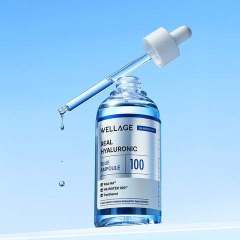 Wellage Moisture Recharge 3-Piece Set - Soothing Cream 80ml + 100 Ampoule 30ml + Ampoule Mask 5pcs