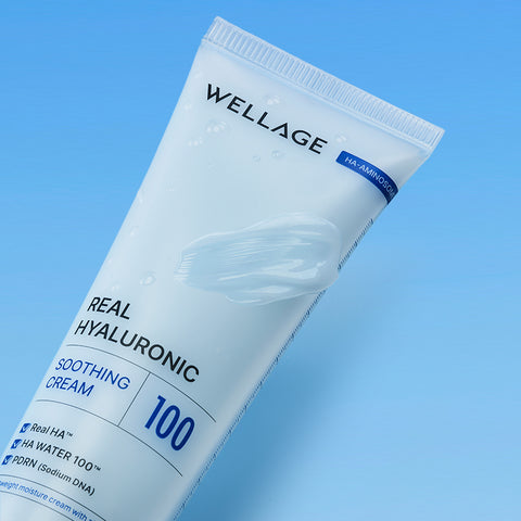 Wellage Moisture Recharge 3-Piece Set - Soothing Cream 80ml + 100 Ampoule 30ml + Ampoule Mask 5pcs