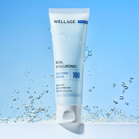 Wellage Moisture Recharge 3-Piece Set - Soothing Cream 80ml + 100 Ampoule 30ml + Ampoule Mask 5pcs