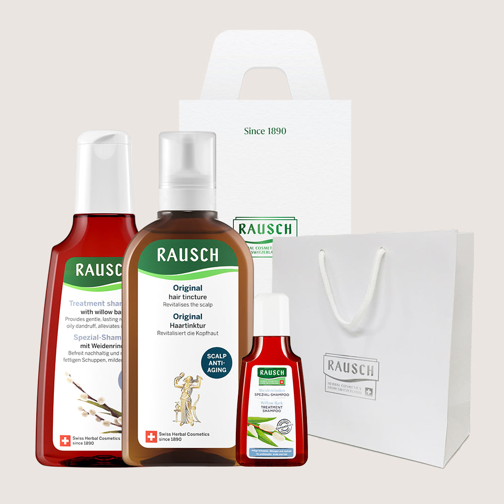 RAUSCH Scalp Anti-Aging Duo Gift Set Willow Bark Shampoo 200ml & Original Hair Tincture 200ml