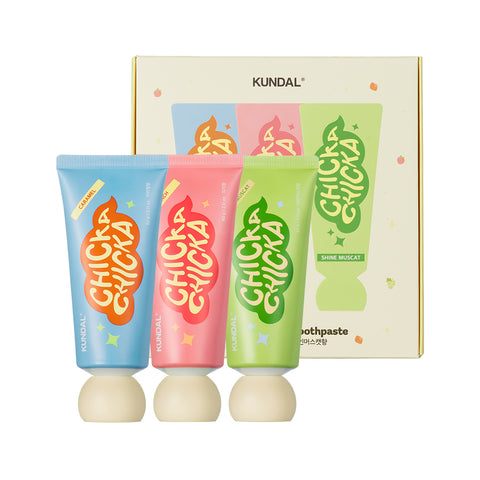 Kundal Chica Smile High-Fluoride Kids Toothpaste 60g (3-tube) (2 Pack)