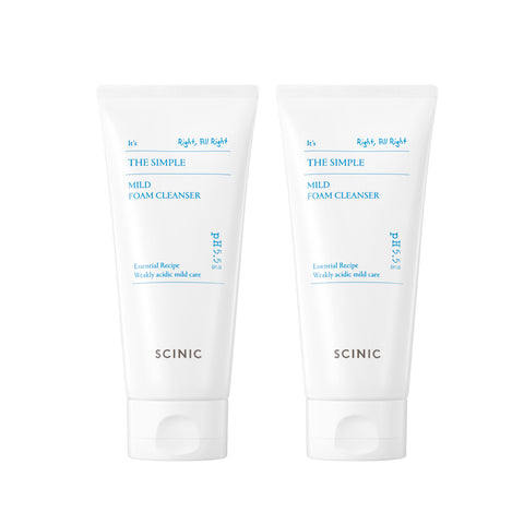 Scinic The Simple Mild Foam Cleanser 120ml (2 Pack)