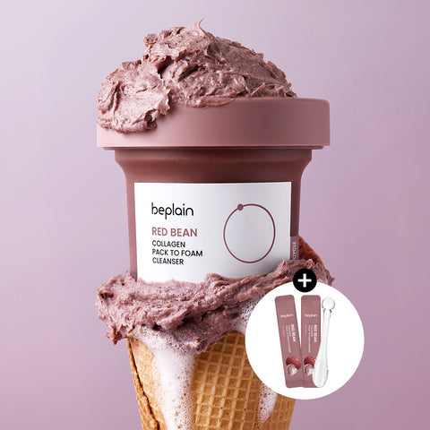 Beplain Red Bean Collagen Pack-to-Foam Cleanser 100ml