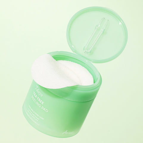Ariul Seven Days Cica Panthenol Calming Pads 100pcs + Seven Days Tea Tree Peeling Pads 70pcs