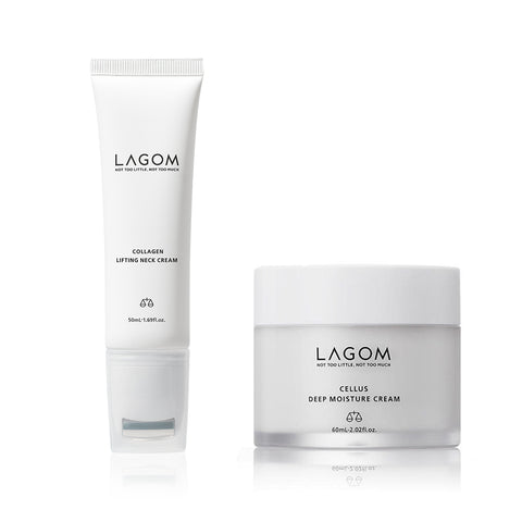 Lagom Collagen Lifting Neck Cream 50ml + Deep Moisture Cream 60ml