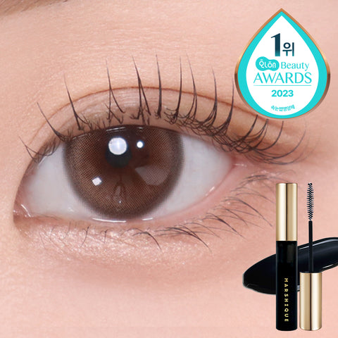 Marshique Perm & Care Set: No-Glue Low-Irritation Self Eyelash Perm Kit + Lash Serum (Black Tint / Clear)