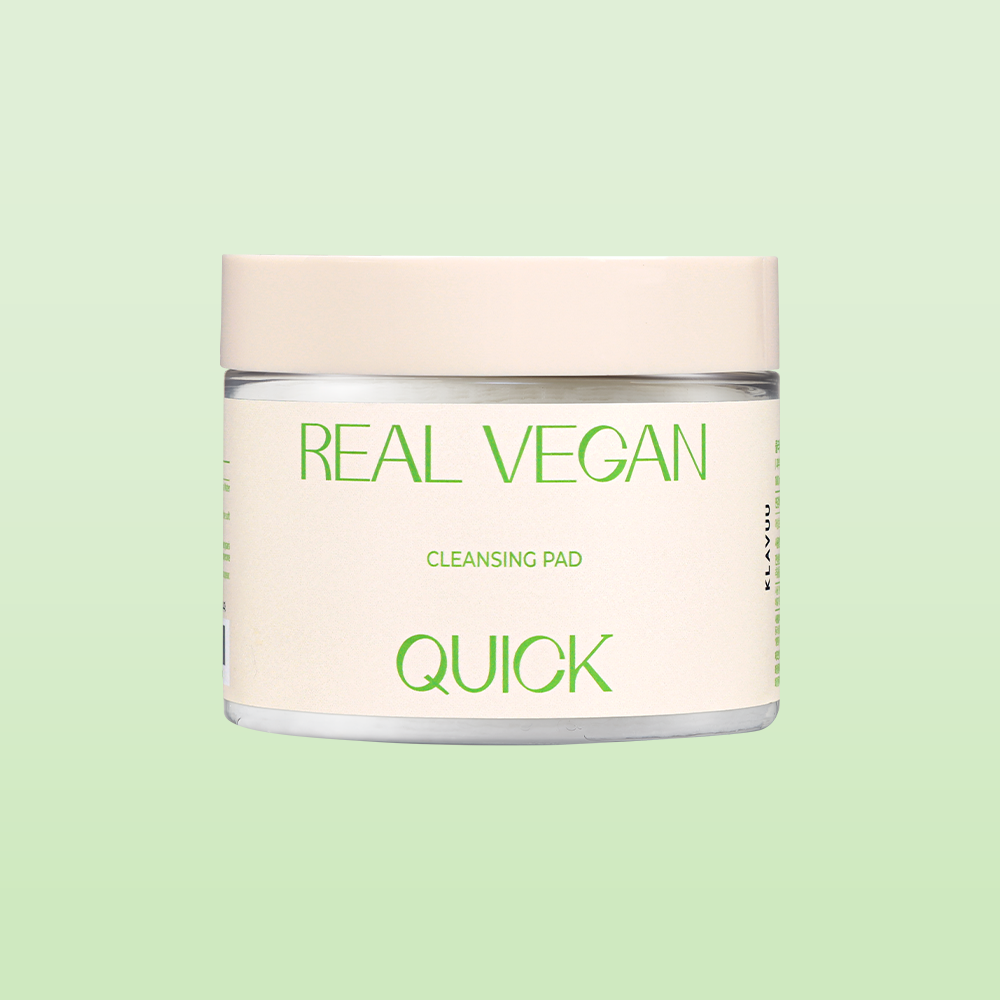 KLAVUU Real Vegan Mild Low-pH Low-Irritant All-in-One Quick Cleansing Pads 50 Sheets