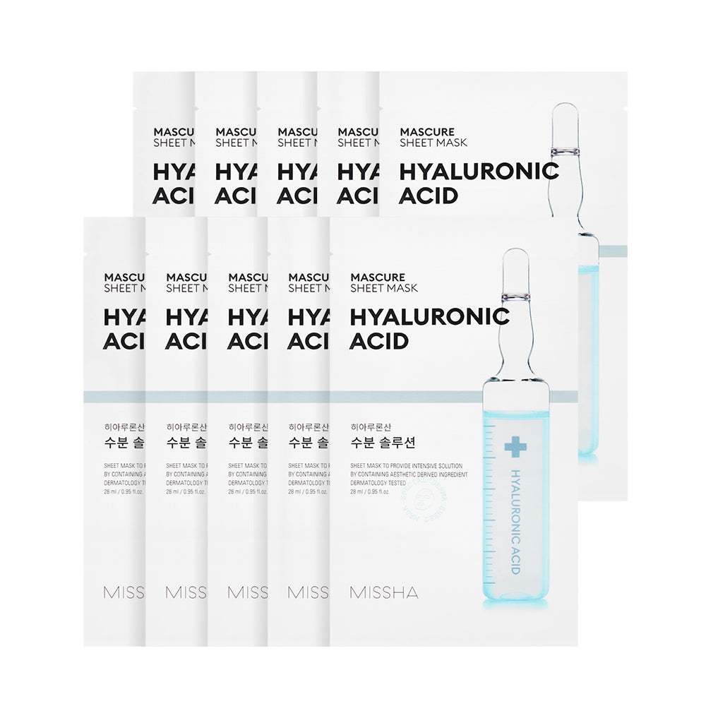 MISSHA Masqueur Moisture Solution Sheet Mask (Hyaluronic Acid) 10P