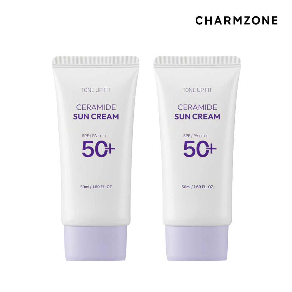 Charmzone Tone-Up Fit Ceramide Sun Cream 50ml (2 Pack)