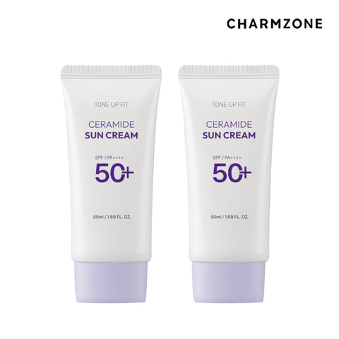 Charmzone Tone-Up Fit Ceramide Sun Cream 50ml (2 Pack)