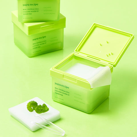 Papa Recipe Real Centella Cica Cooling Water Fit Toner Pad 80 pads