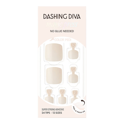 Dashing Diva Magic Press Pedicure Creamy White