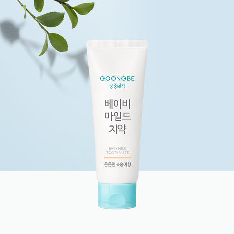Goongbe Baby Mild Toothpaste Peach & Strawberry 2-Piece Set (80g each)