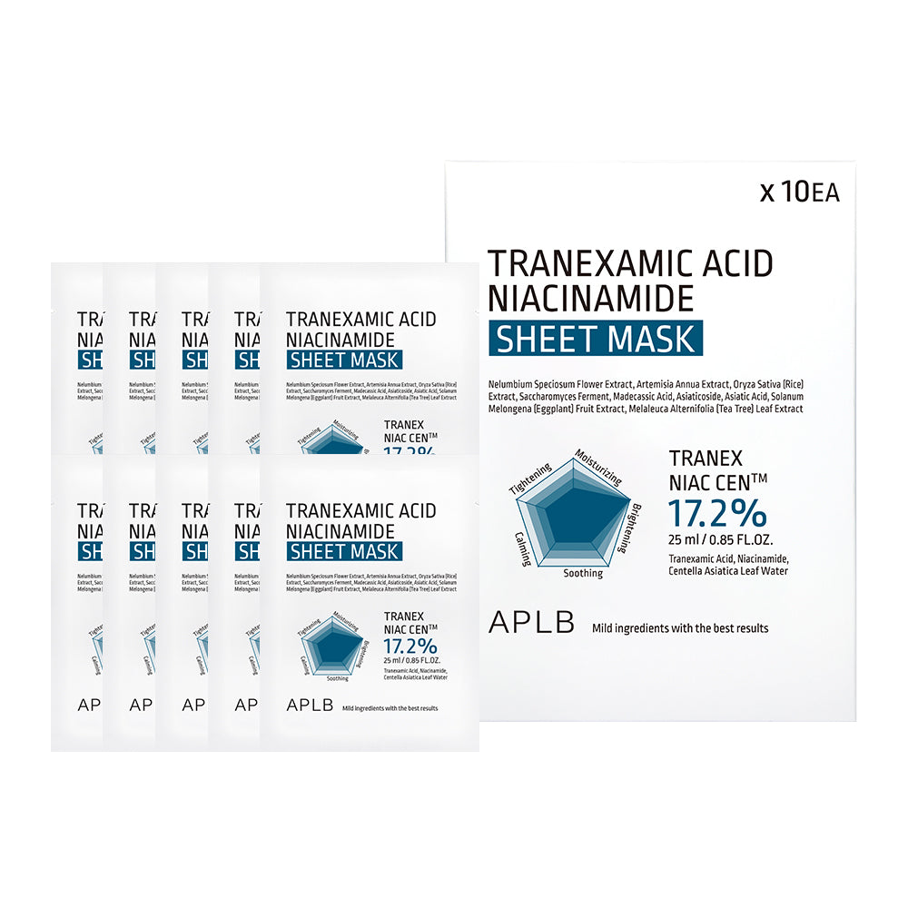 APLB Tranexamic Acid Niacinamide Sheet Mask 10-Pack