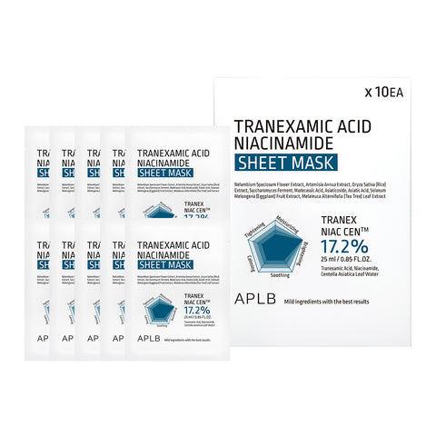 APLB Tranexamic Acid Niacinamide Sheet Mask 10-Pack