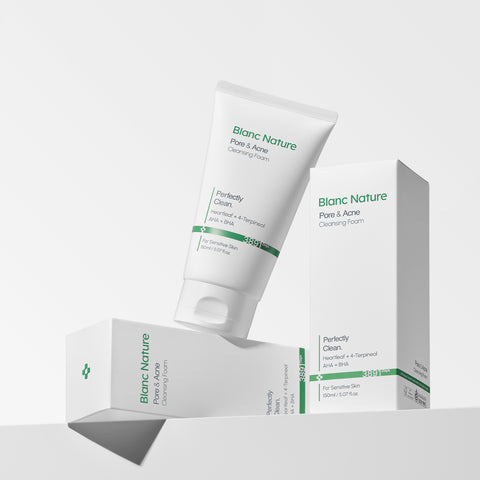 Blancnature Acne-Functional Cleansing Foam 150ml (Jeju Organic Green Tea)