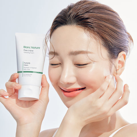 Blancnature Acne-Functional Cleansing Foam 150ml (Jeju Organic Green Tea)