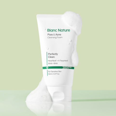 Blancnature Acne-Functional Cleansing Foam 150ml (Jeju Organic Green Tea)