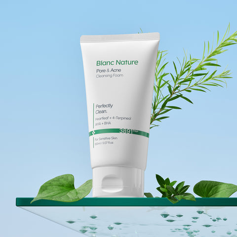 Blancnature Acne-Functional Cleansing Foam 150ml (Jeju Organic Green Tea)