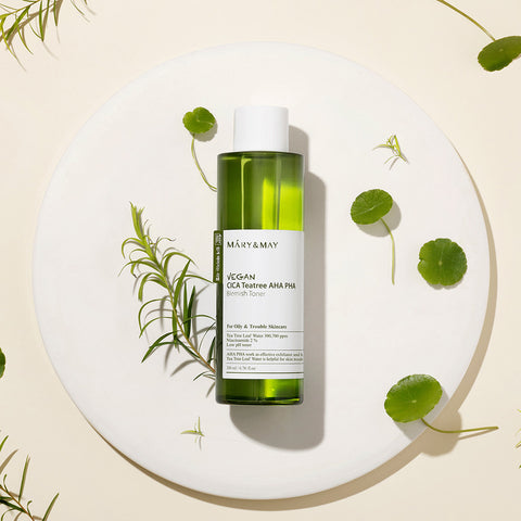 Mary&May Vegan Cica Tea Tree AHA PHA Blemish Toner 200ml