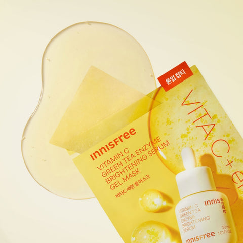 Innisfree Vitamin C Green Tea Enzyme Brightening Serum Gel Mask 25ml x 8 sheets