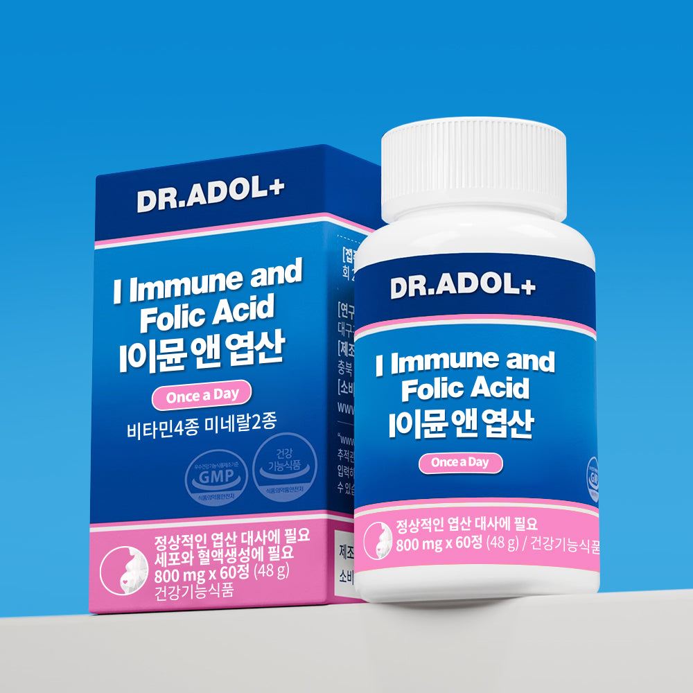 Dr. Adol I-Immune & Folic Acid Zinc Selenium Prenatal Supplement 60 Tablets (Folic Acid 800 mg)