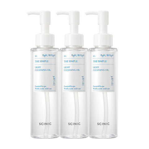 Scinic The Simple Light Cleansing Oil 150ml (3 Pack)