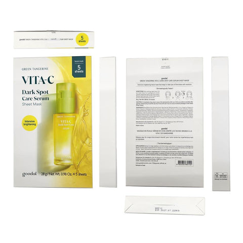 Soonsu Beauty Green Tangerine Vita C Dark Spot Care Serum Sheet Mask front view