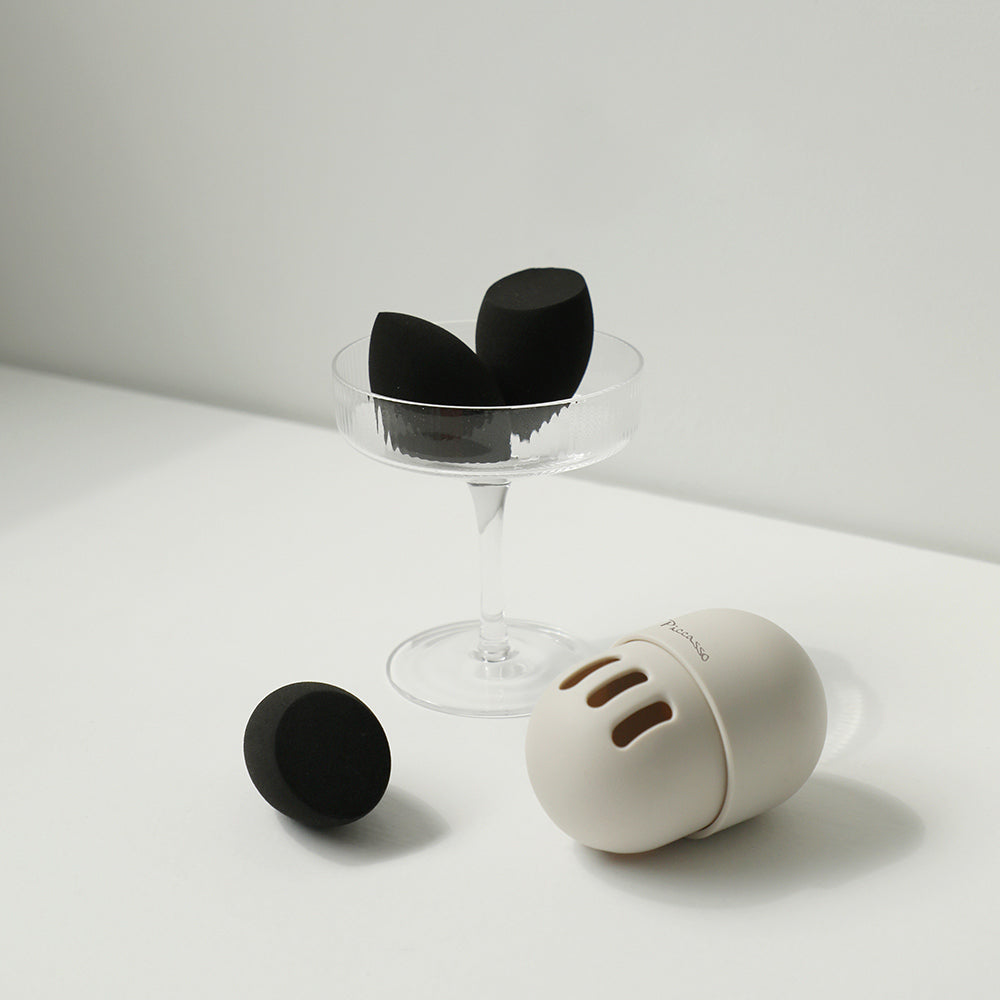 Picasso Black Marshmallow Sponge 3-Pack + Sponge Case Set