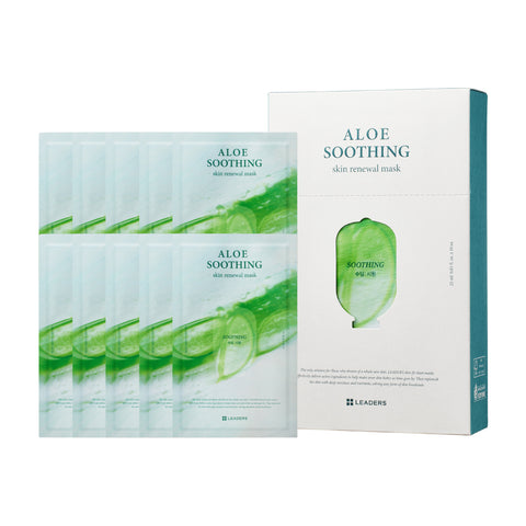Leaders Aloe Soothing Skin Renewal Mask 25ml (10 sheets)