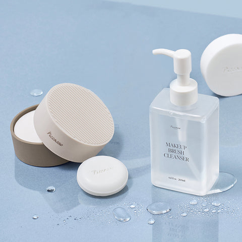 Picasso Makeup Brush Cleanser Set 200ml Cleanser + Brush Cleansing Soap Cleansing Mat