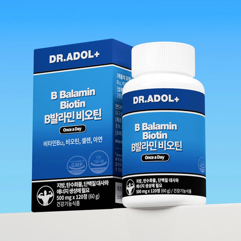 Dr. Adol Biotin 500 mg + Zinc 120 Tablets (2-Month Supply)