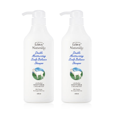 Leivy Goat Milk Scalp Balancing Shampoo 470ml + 470ml (1+1 Set)