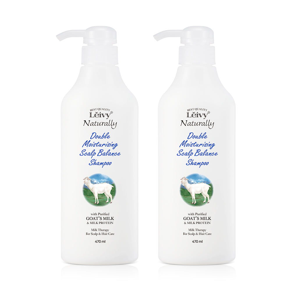 Leivy Goat Milk Scalp Balancing Shampoo 470ml + 470ml (1+1 Set)