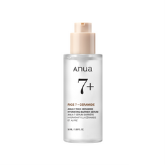 Anua 7+ Rice Ceramide serum bottle on a white background