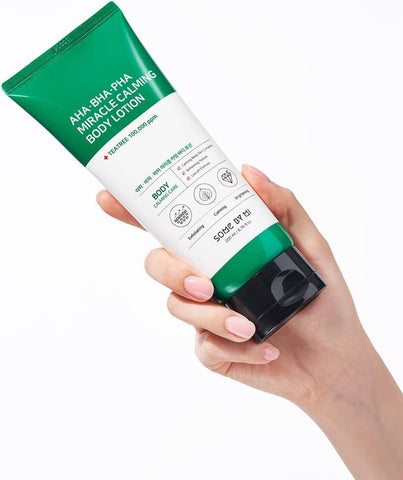 Soonsu Beauty AHA BHA PHA 30 days Miracle Calming Body Lotion texture close-up