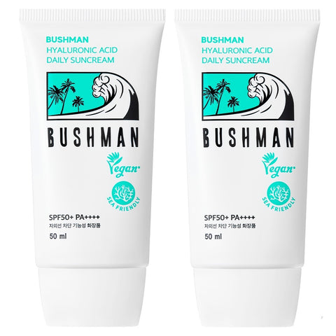 Bushman Hyaluronic Acid Daily Sun Cream SPF50+ PA++++ 50ml (2-Pack)