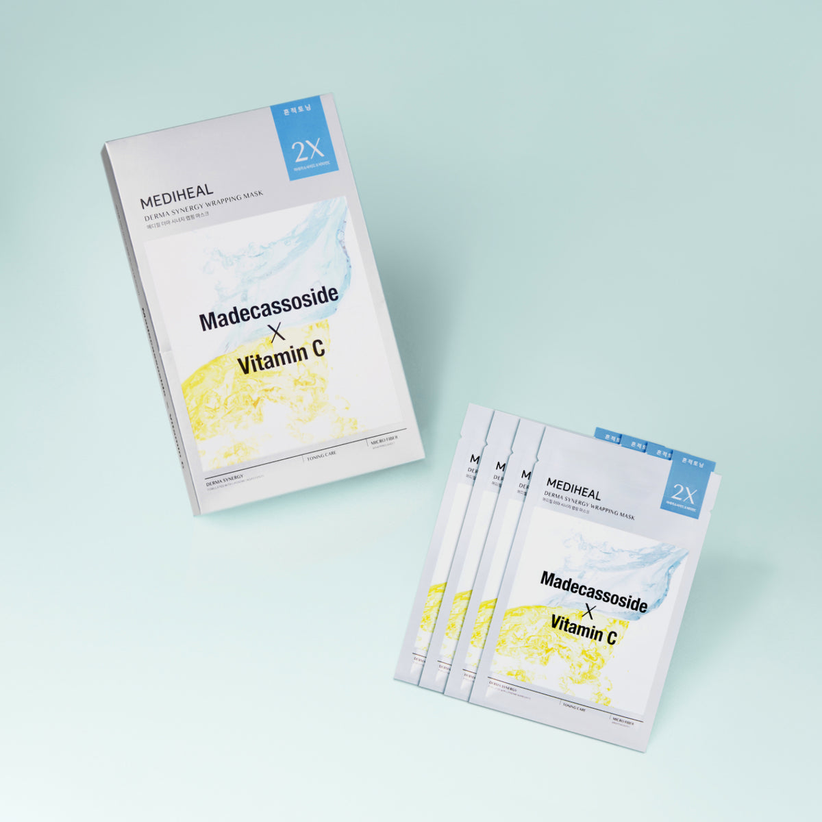 Mediheal Derma Synergy Wrapping Mask Spot Toning (Madecassoside x Vitamin C) ? 14 Sheets