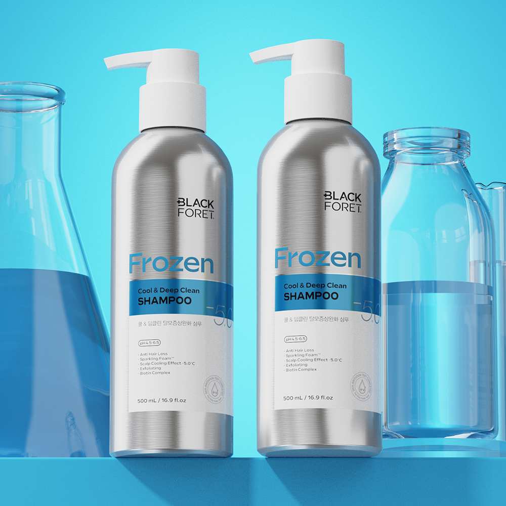 Black Foret Cool & Deep Clean Hair Loss-Relief Shampoo 500ml x2