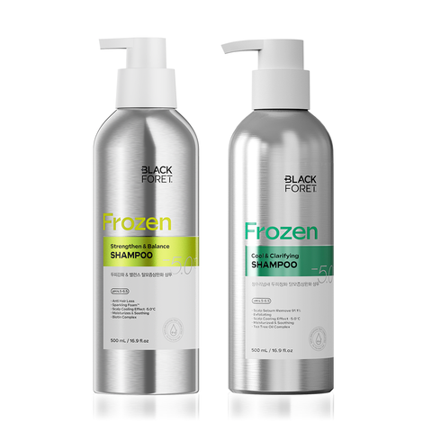 Black Foret Cool & Deep Clean Hair Loss-Relief Shampoo 500ml x2