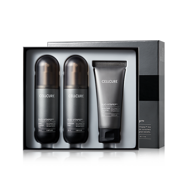 Cellcure DuovitaPep Homme 3-Piece Set (Skin + Fluid + Cleansing Foam)