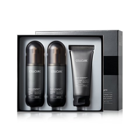Cellcure DuovitaPep Homme 3-Piece Set (Skin + Fluid + Cleansing Foam)